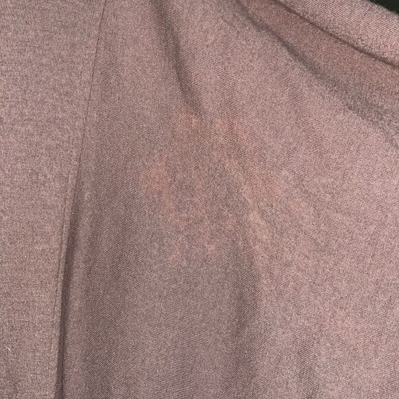 Vintage 70s 80s turtle neck mock long sleeve autumn brown wool dress modest - Picture 5 of 11